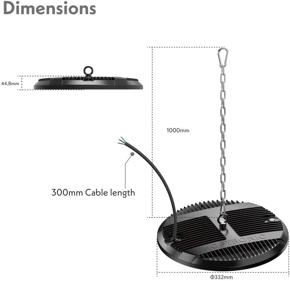 UFO LED High Bay Eris Hallenstrahler, 1er Set 6500k