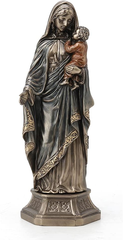 Triptychon Madonna und Jesuskind, Length 3 * Width 2 3/4 * Height 7 7/8 (Inch) / Bronze