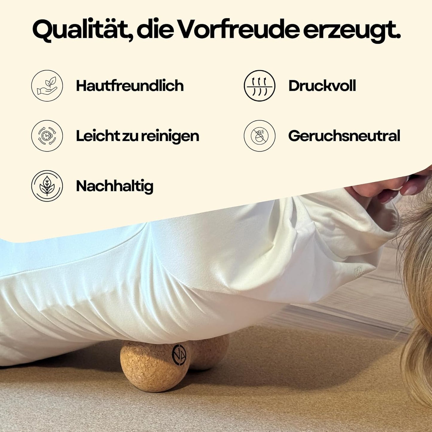 3-teiliges Faszien-Set mit Rolle und Bällen