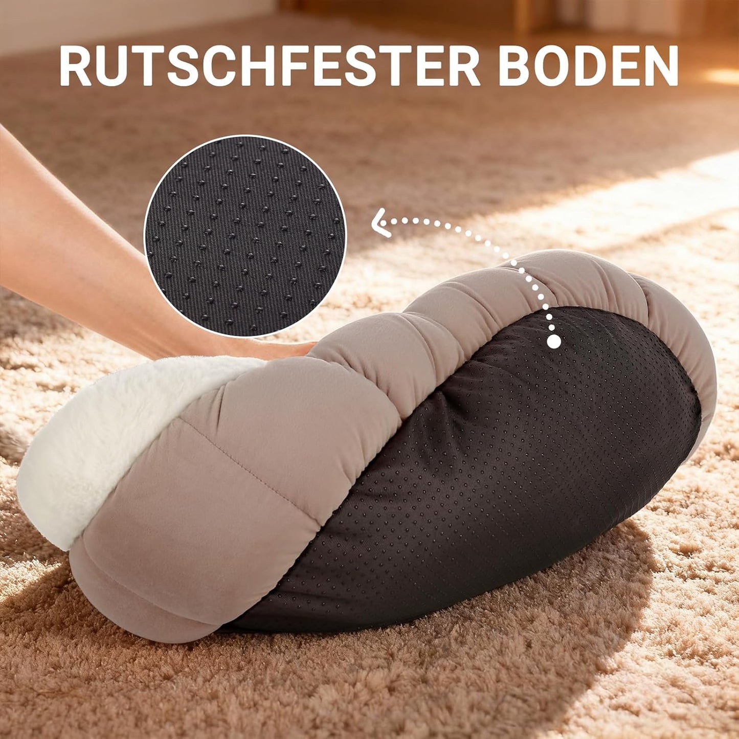 Katzenbett mit rutschfester Basis, 45x45x16.5CM Braun