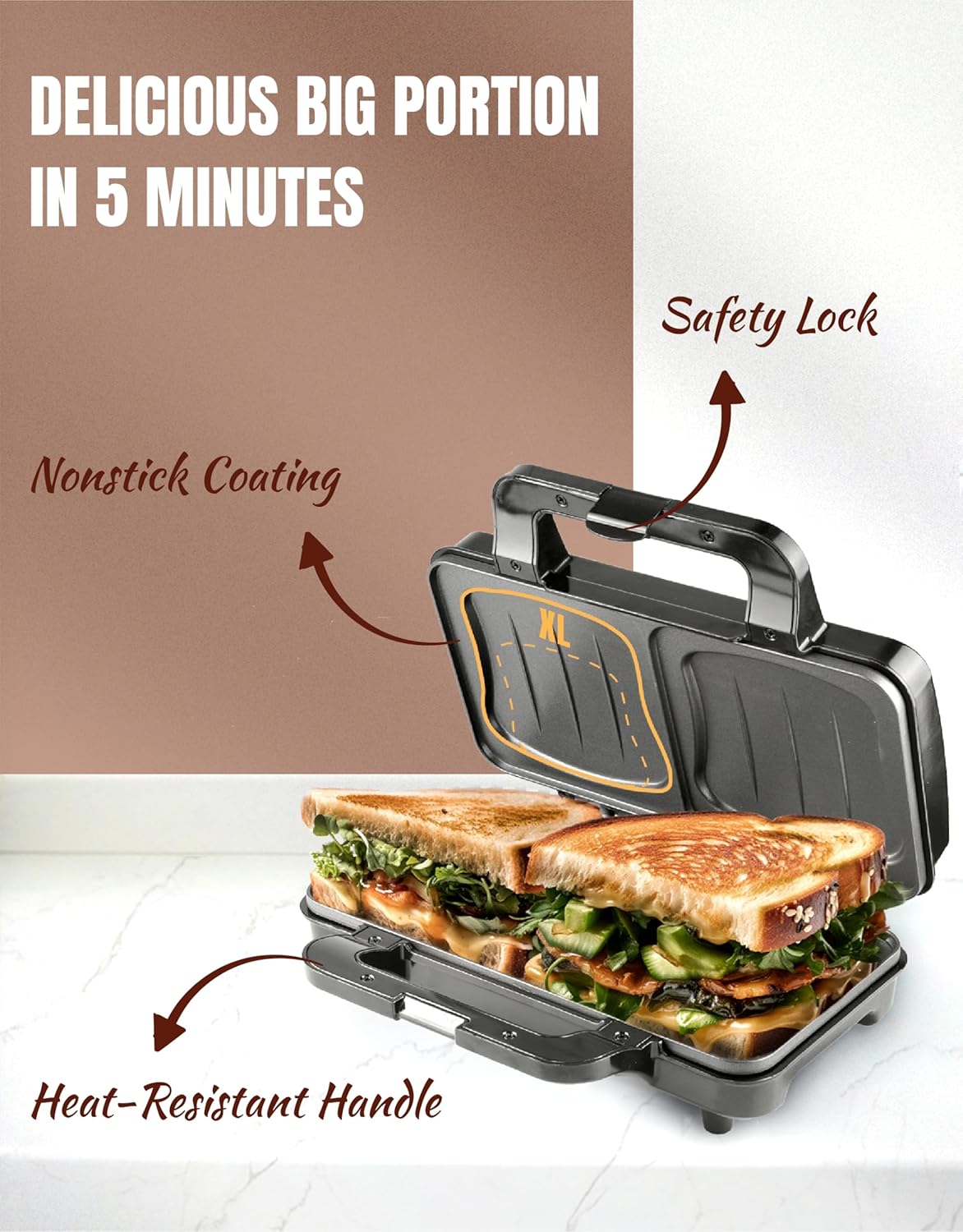 Sandwichmaker ASM92XL, Kupfer