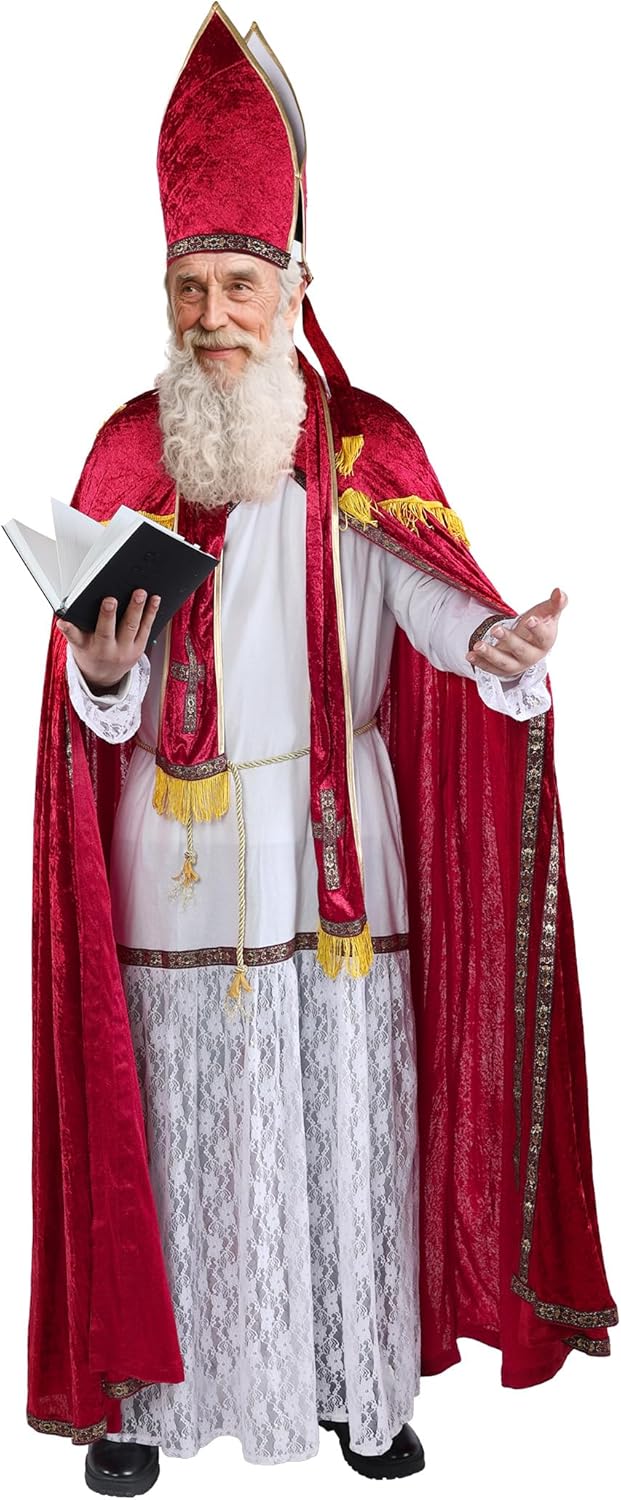5-teiliges Nikolaus Kostüm-Set, L