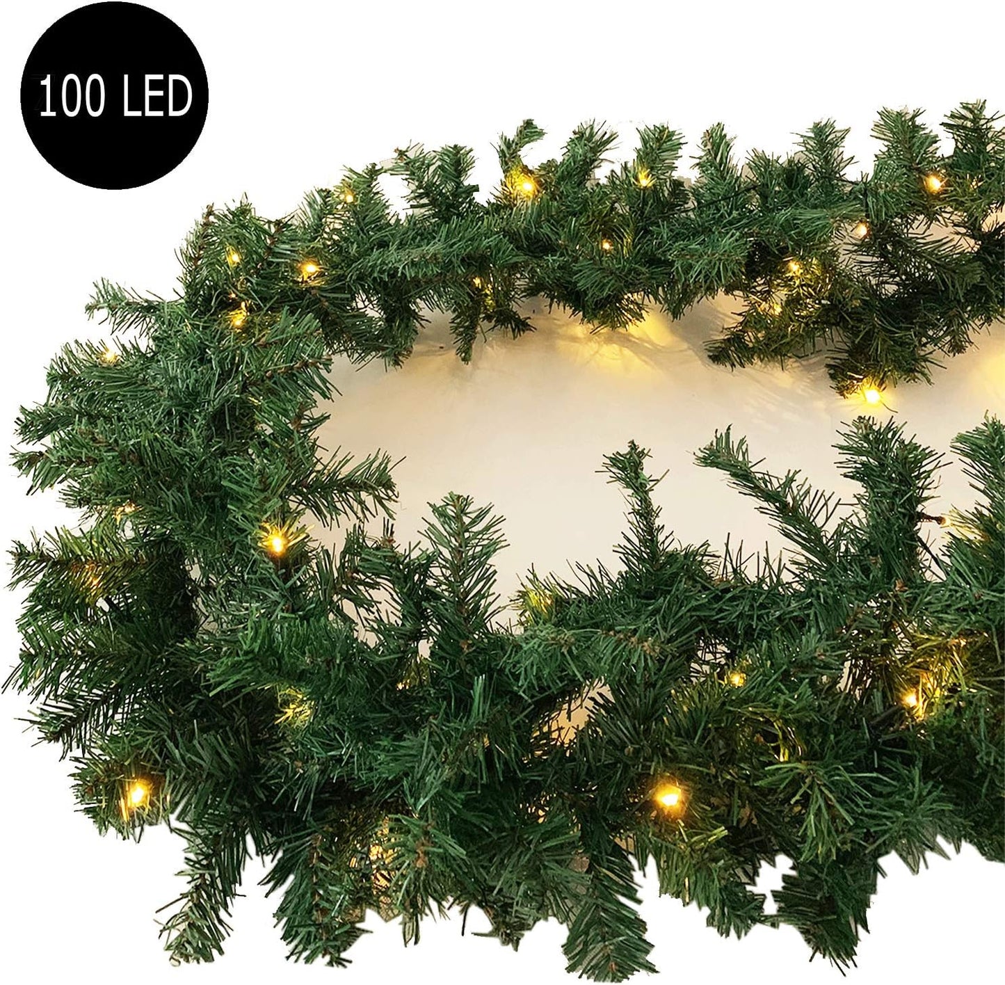 XXL Tannengirlande mit LED Lichterkette, XX-Large