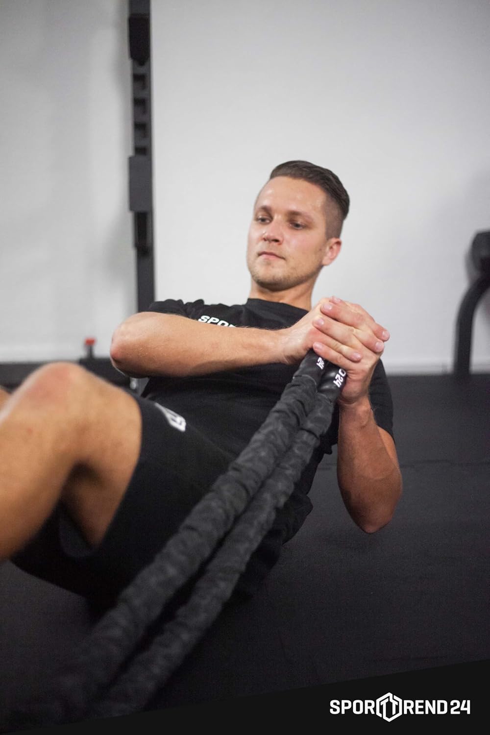 Battle Rope Trainingsseil, 9m x 38mm, 9m x 38mm, schwarz