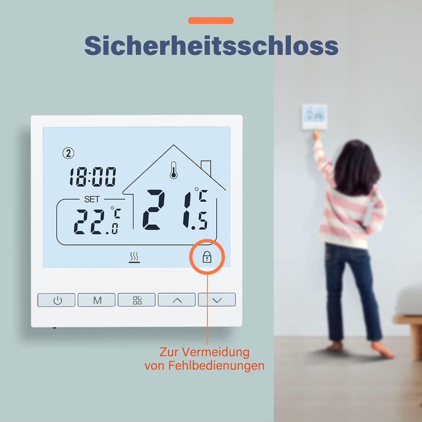 Heizungsthermostat, Wasserheizung Thermostat ; 2Stk_No-WIFI