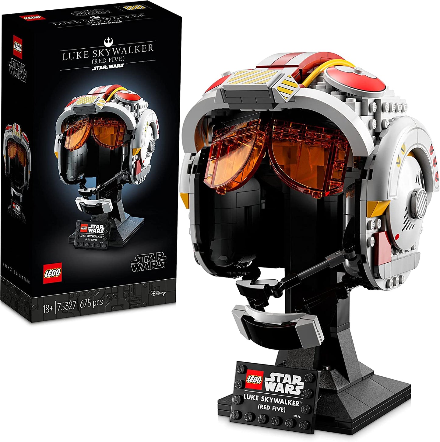 75327 Star Wars Luke Skywalkers Helm (Rot Fünf), Konstruktionsspielzeug