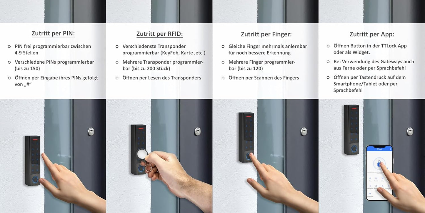 Smart Home Codeschloss mit Fingerprint, Codeschloss