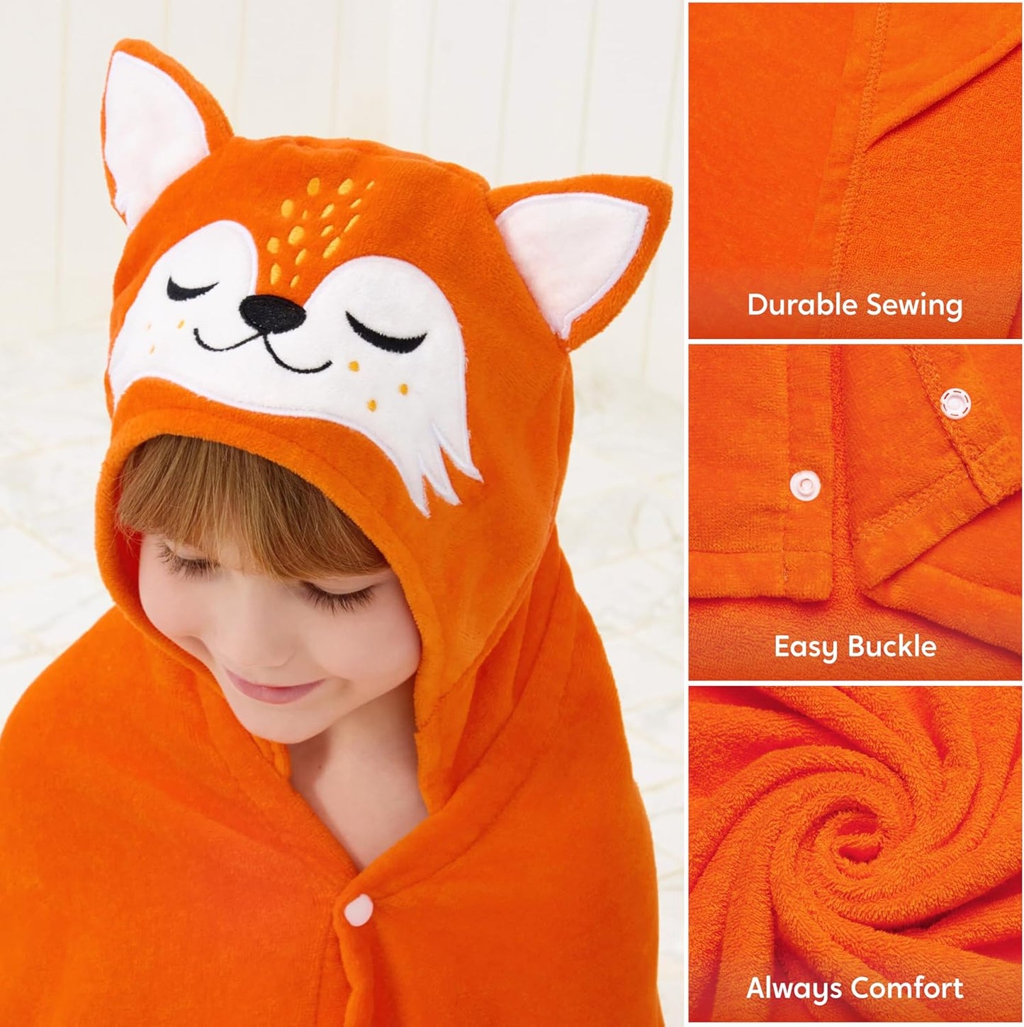Kinder Badeponcho, Orange