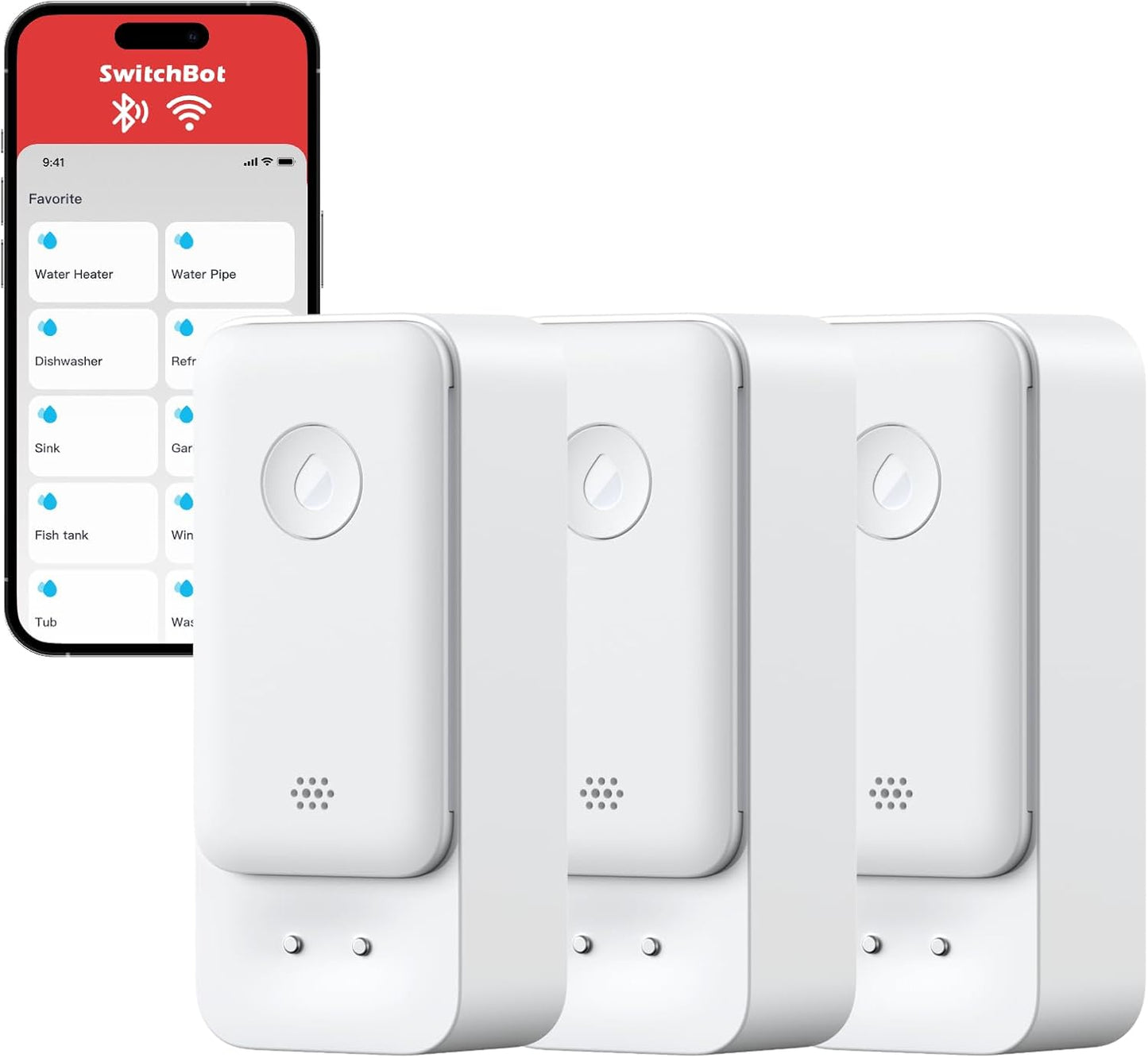 WLAN-Wassermelder-Set mit App-Benachrichtigung, Detector*3
