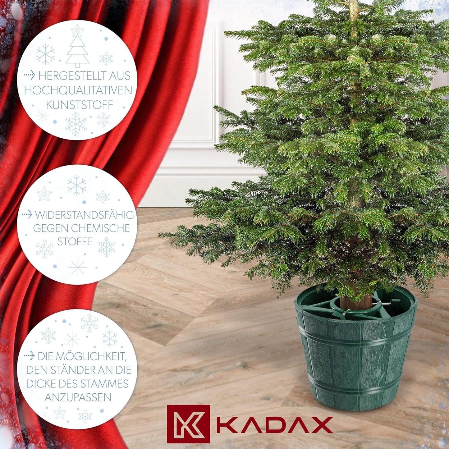 Weihnachtsbaumständer, Baumhöhe bis 240cm /Grün
