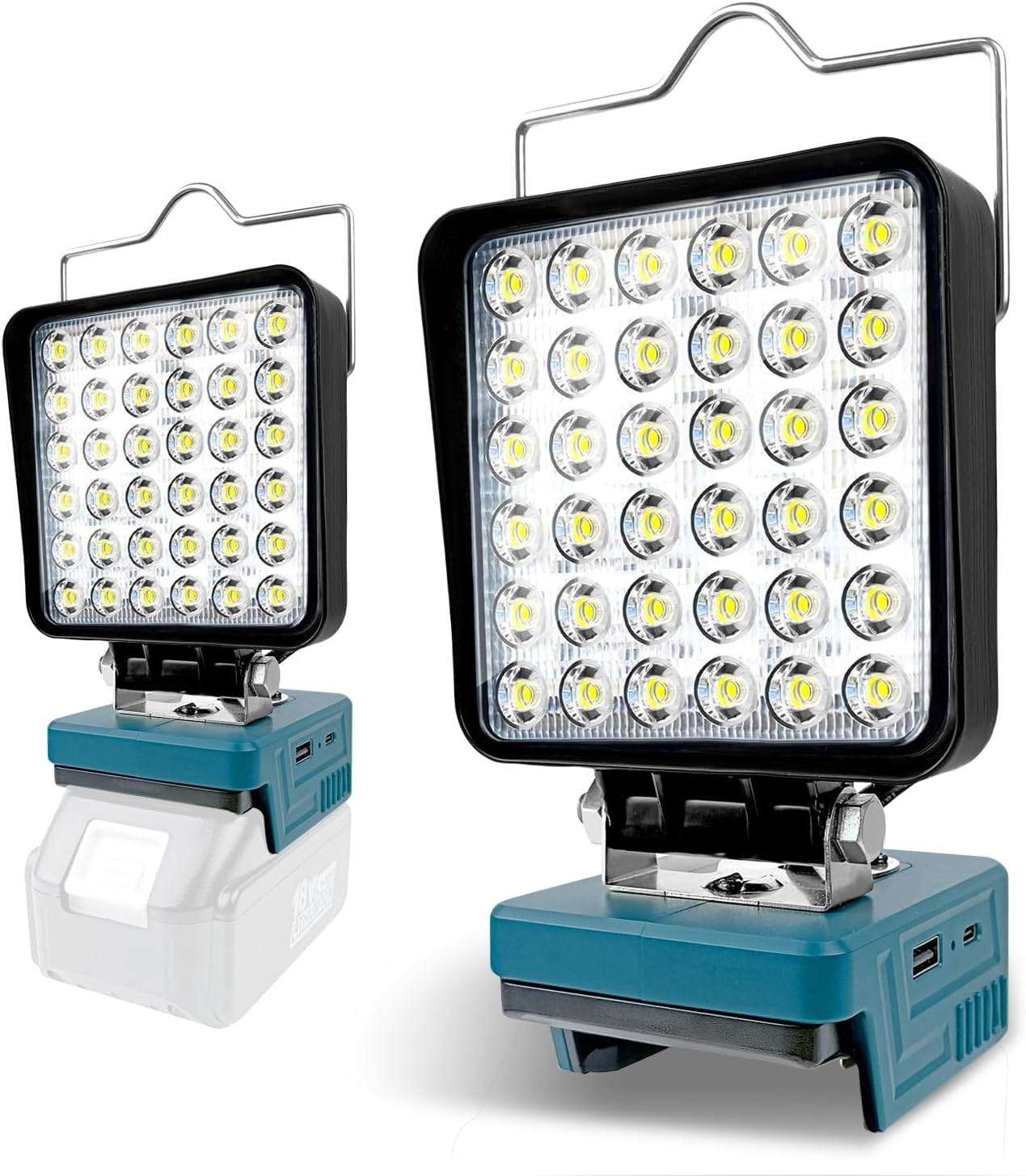 LED Akku Lampe 14.4V-18V LXT, 36LED Square for Makita 18V Battery