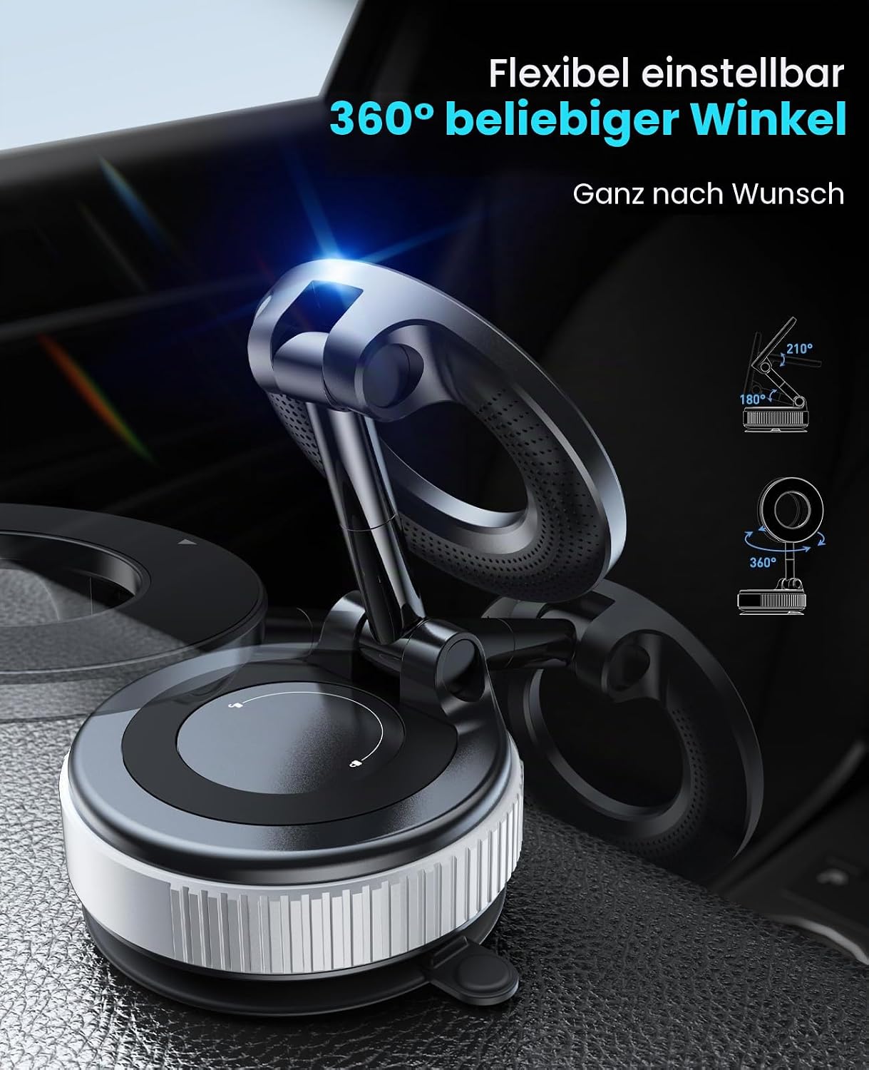 Magnetische Handyhalterung fürs Auto, Silber
