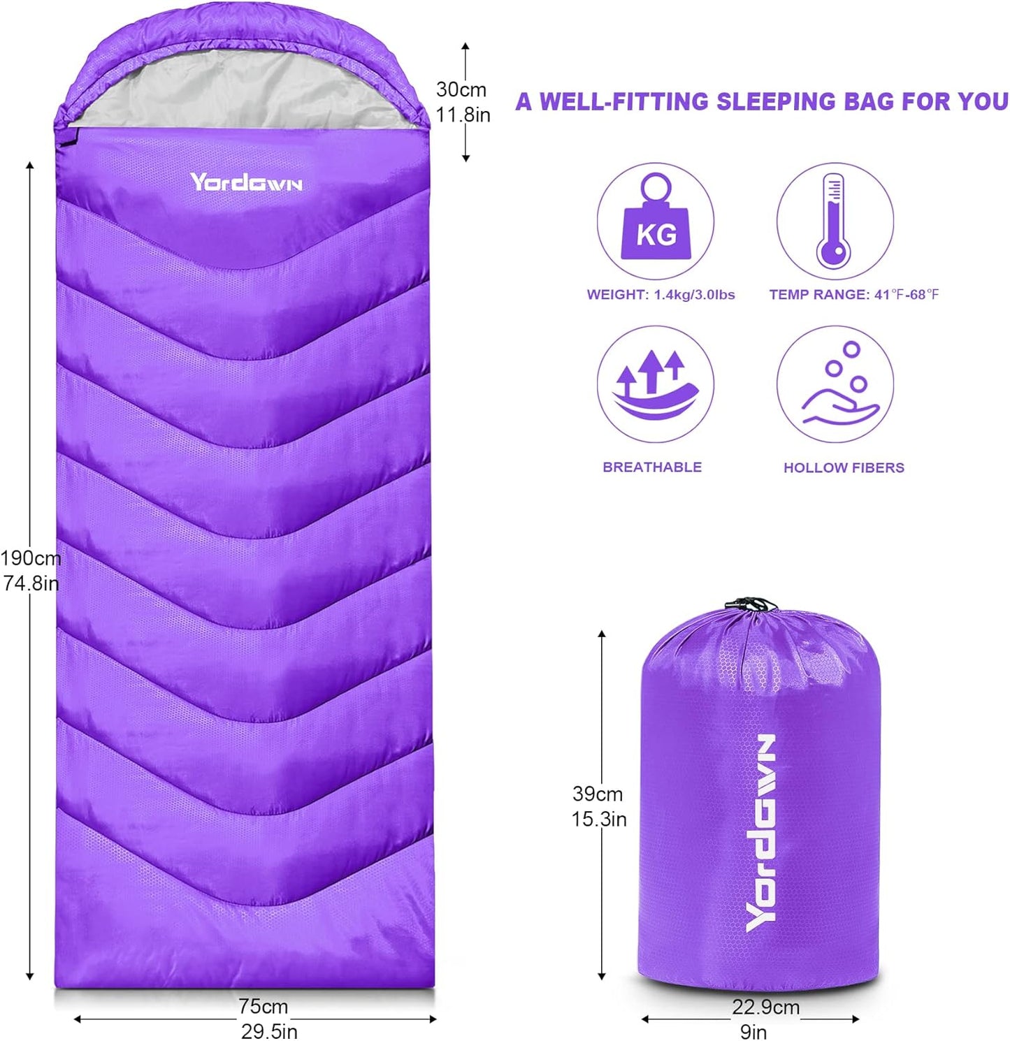 Reiseschlafsack, Purple