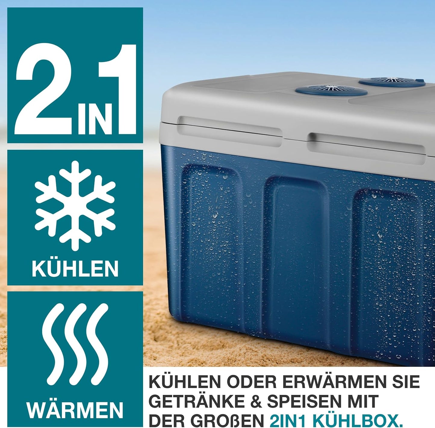 XXL 40 L Kühl- & Warmhaltebox – 2-in-1 Funktion, Blau