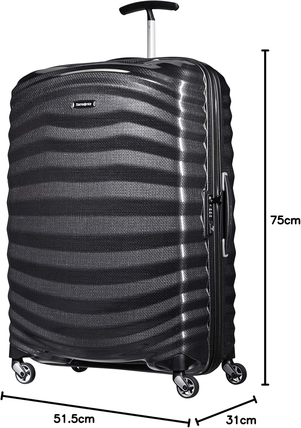 Lite-Shock Koffer, Schwarz L (75cm-98.5L) Koffer