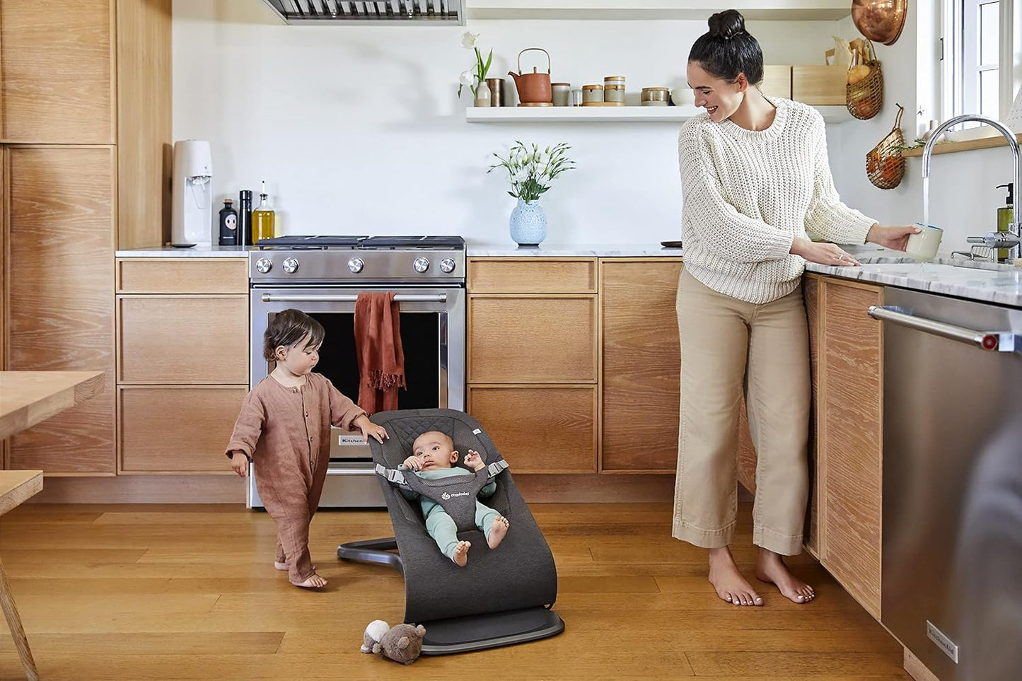 3-in-1 Evolve Babywippe mit Neugeboreneneinsatz