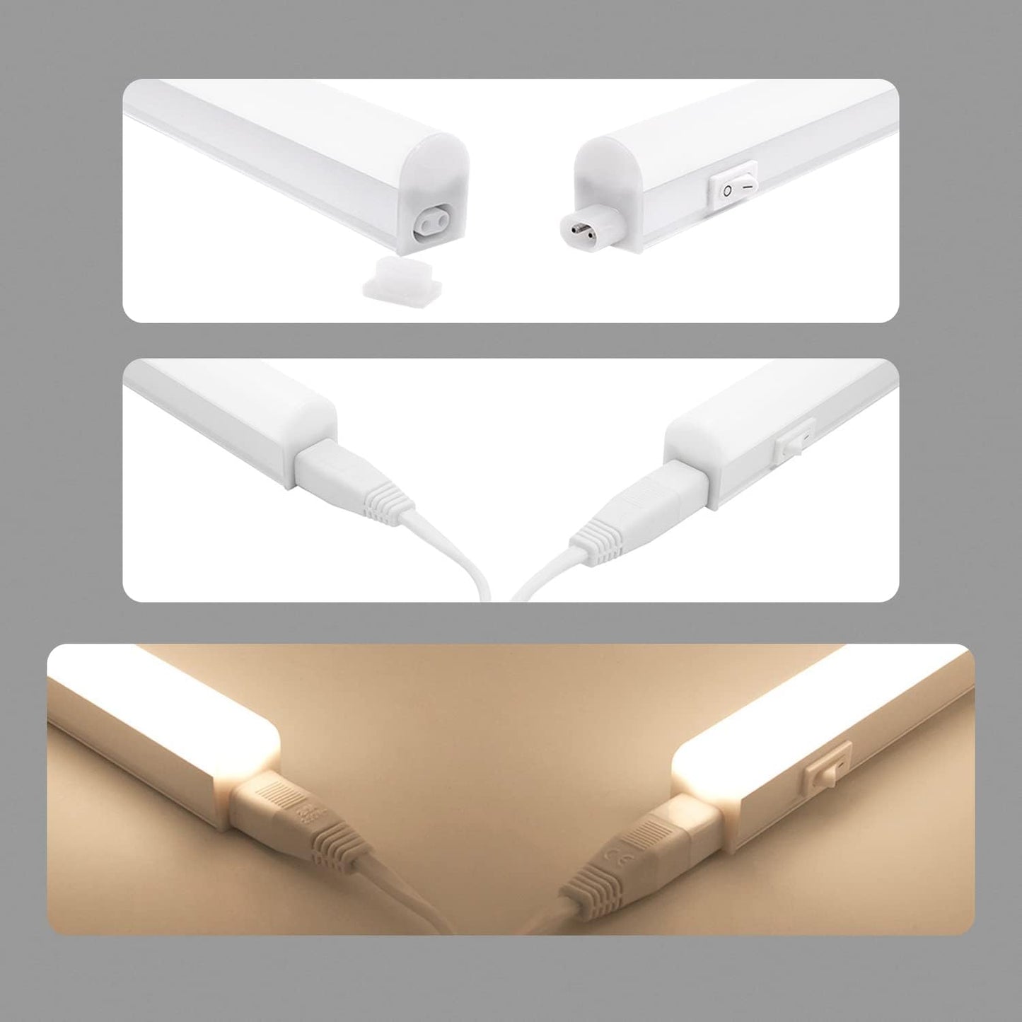 3er-Set LED-Unterbauleuchten, 573MM 3er Lampen