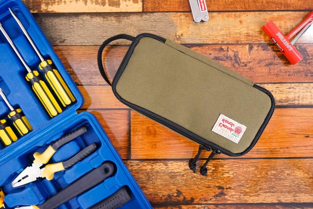 Kabel- und Werkzeug-Organizer Tasche mit Reissverschluss, Armee-grün
