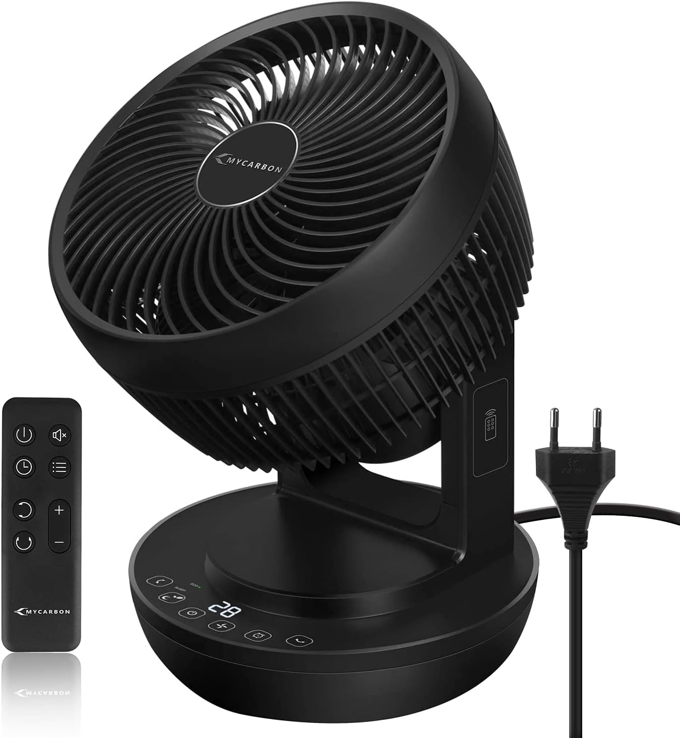 Ventilator mit Fernbedienung, Schwarz