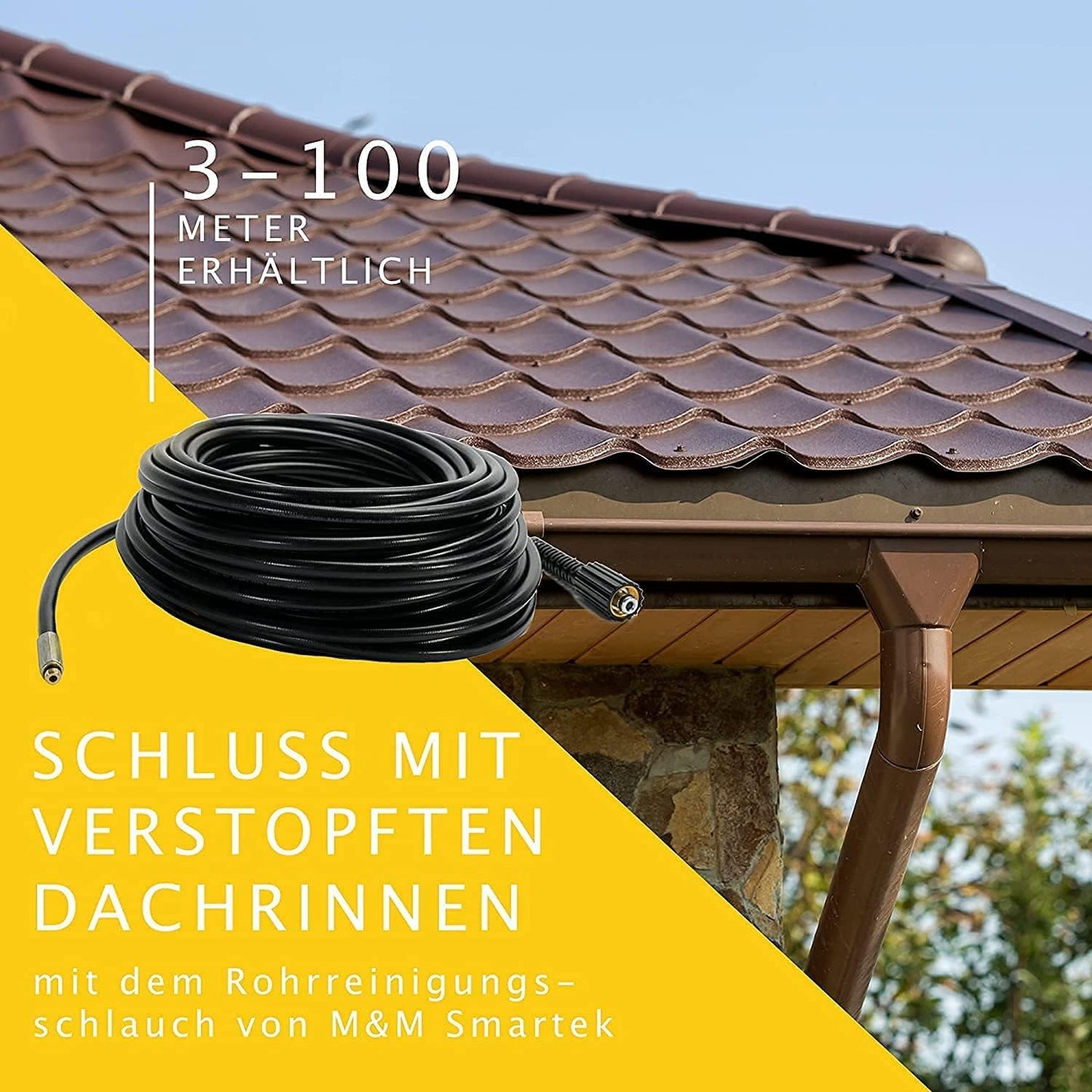 Rohrreinigungsschlauch Set PROFESSIONAL, 15 Meter