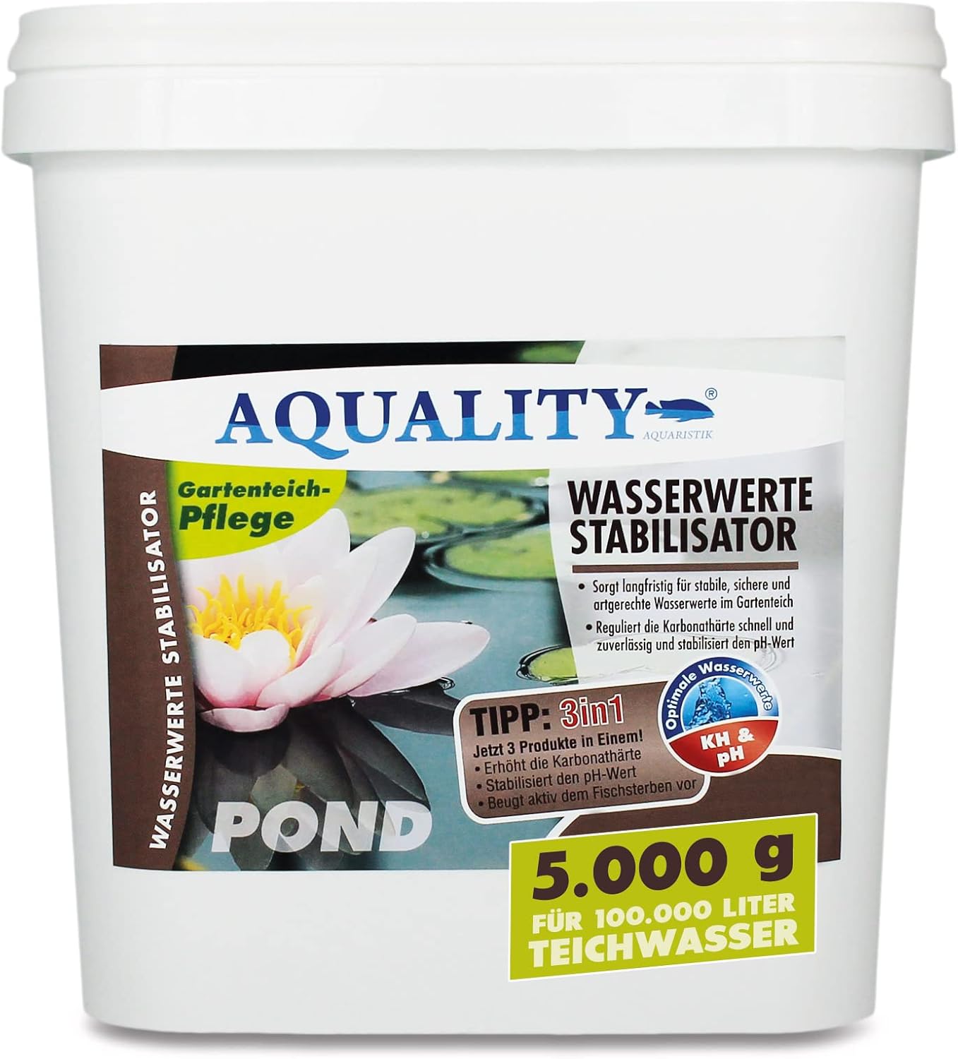 Teichpflege-Set mit TeichKlärer und Wasserwerte Stabilisator, 100.000 Liter