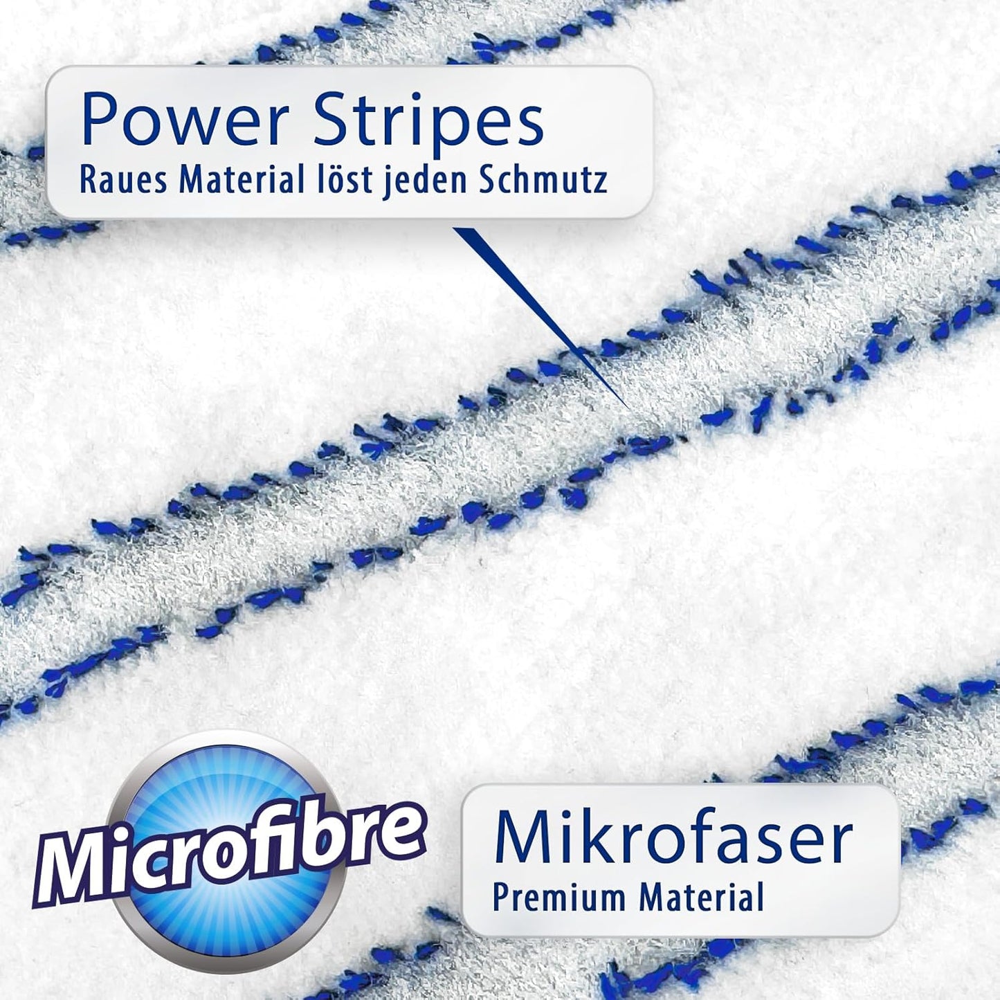 Waschbare Mikrofaser Wischmopp-Bezüge (3er Set), Bezug Floor Hero 3er Pack