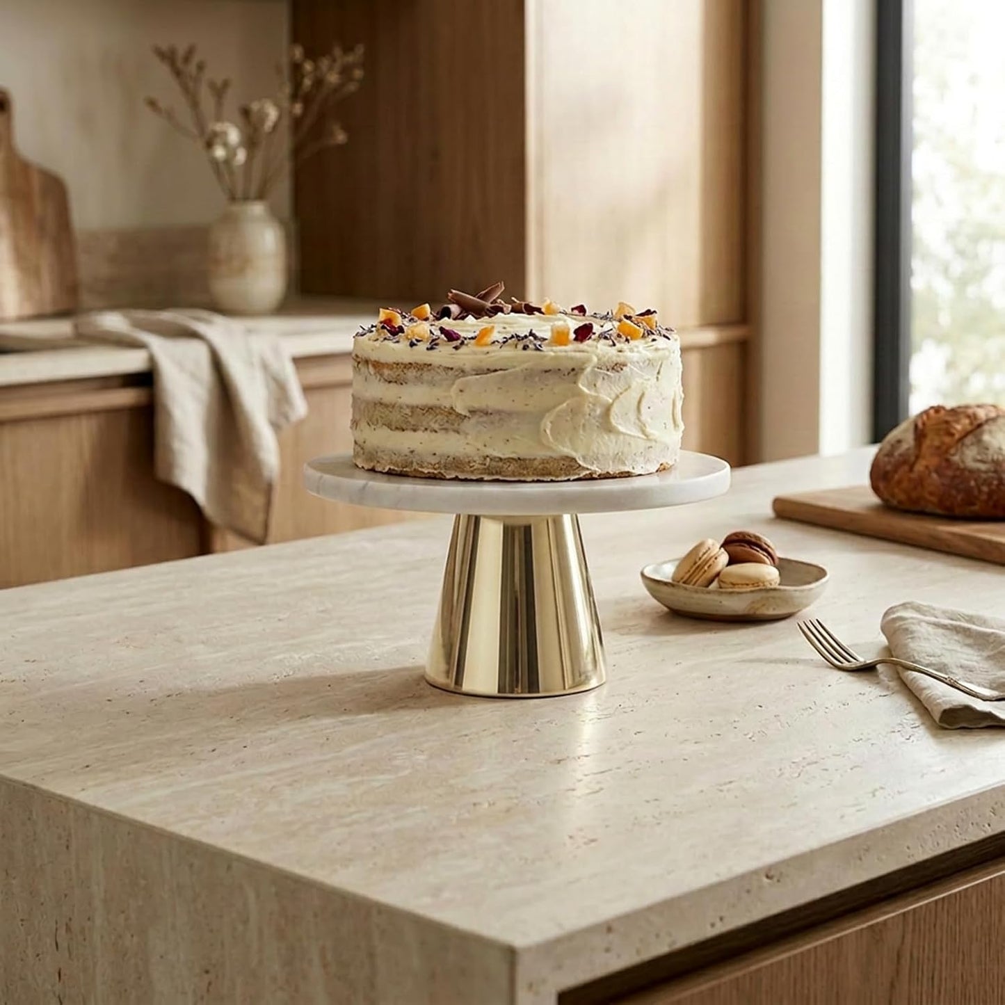 Tortenplatte mit Standfuss, Gold-edition Ø 22 cm