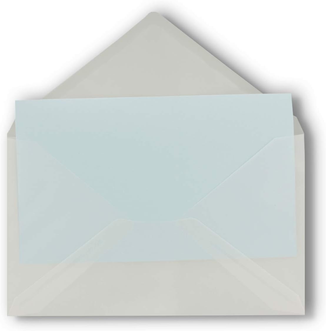 50x transparente Briefumschläge Serie FarbenFroh, 50 Umschläge 48-Transparent