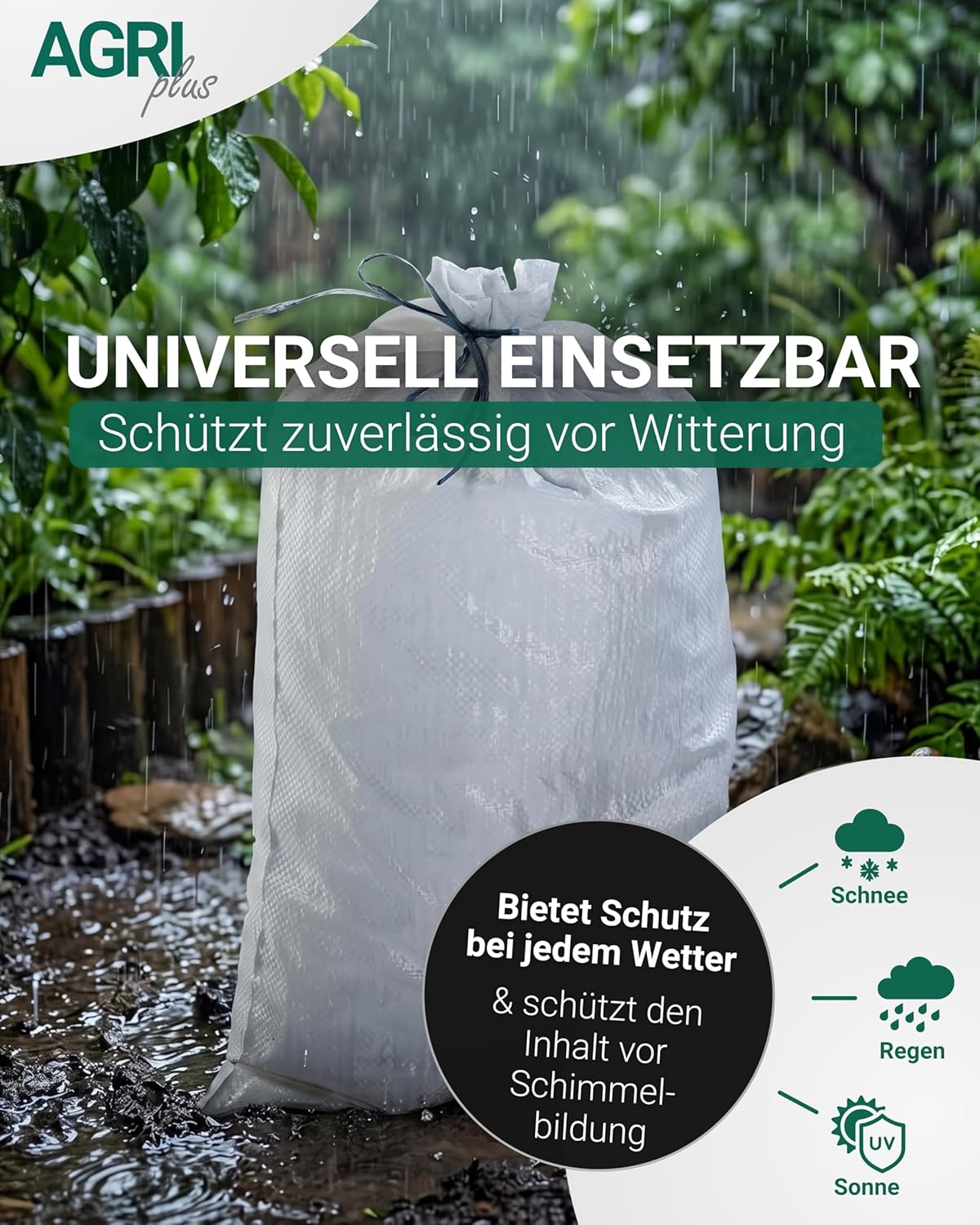 100er-Pack Bändchengewebesäcke, 400x600mm / 15kg