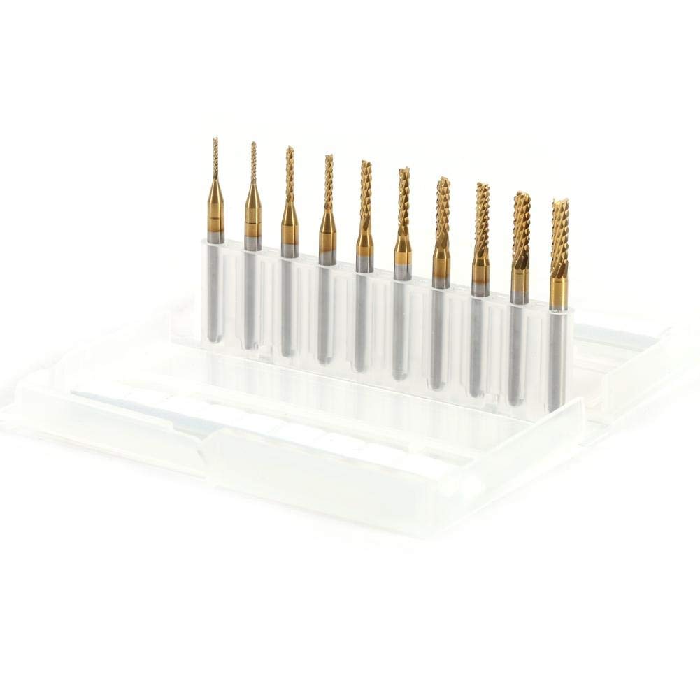 10-teiliges Schaftfräser-Set, 1-3 mm