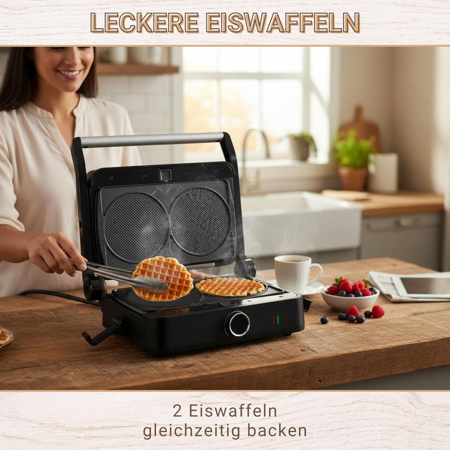 SM-1000W Eiswaffel- und Hörnchen-Maker