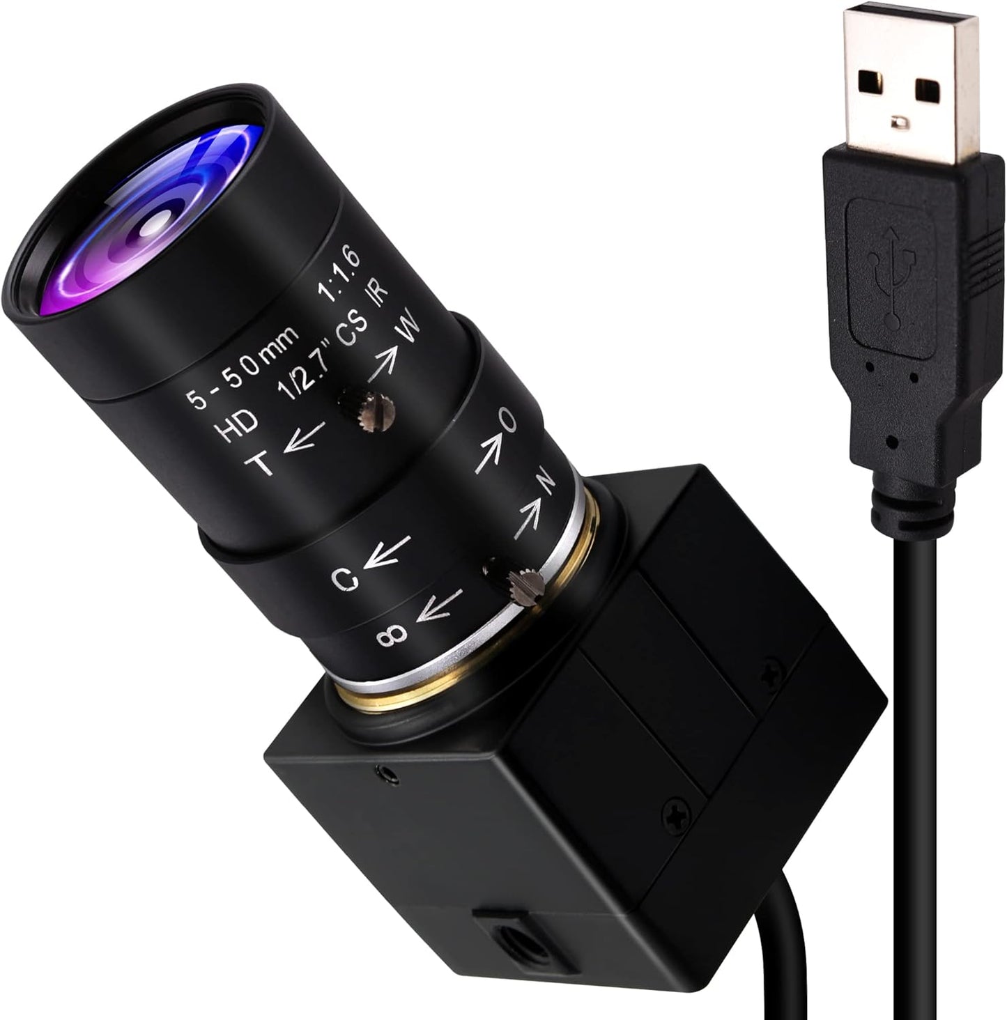4K UHD Webcam mit manuellem Zoomobjektiv (5-50mm), 4K 2160P Webcam