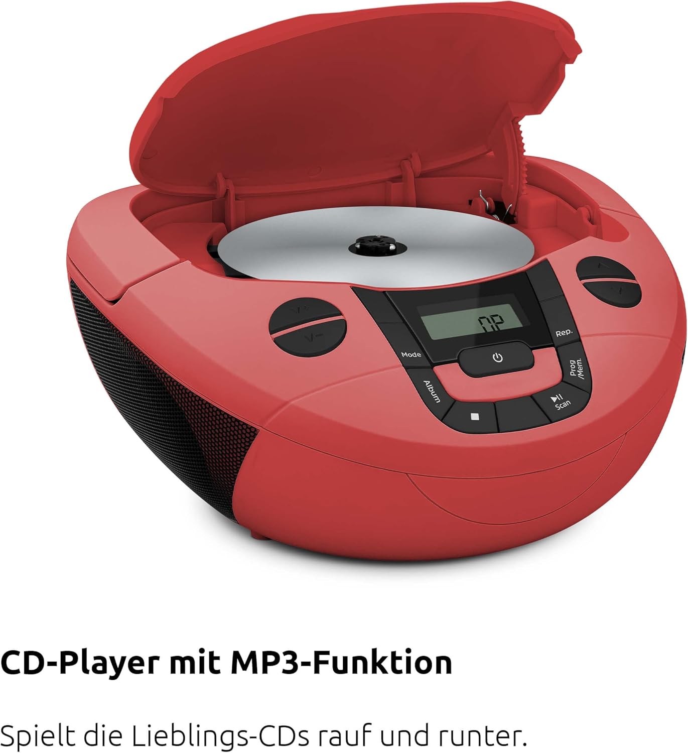 Tragbare CD-Boombox, rot