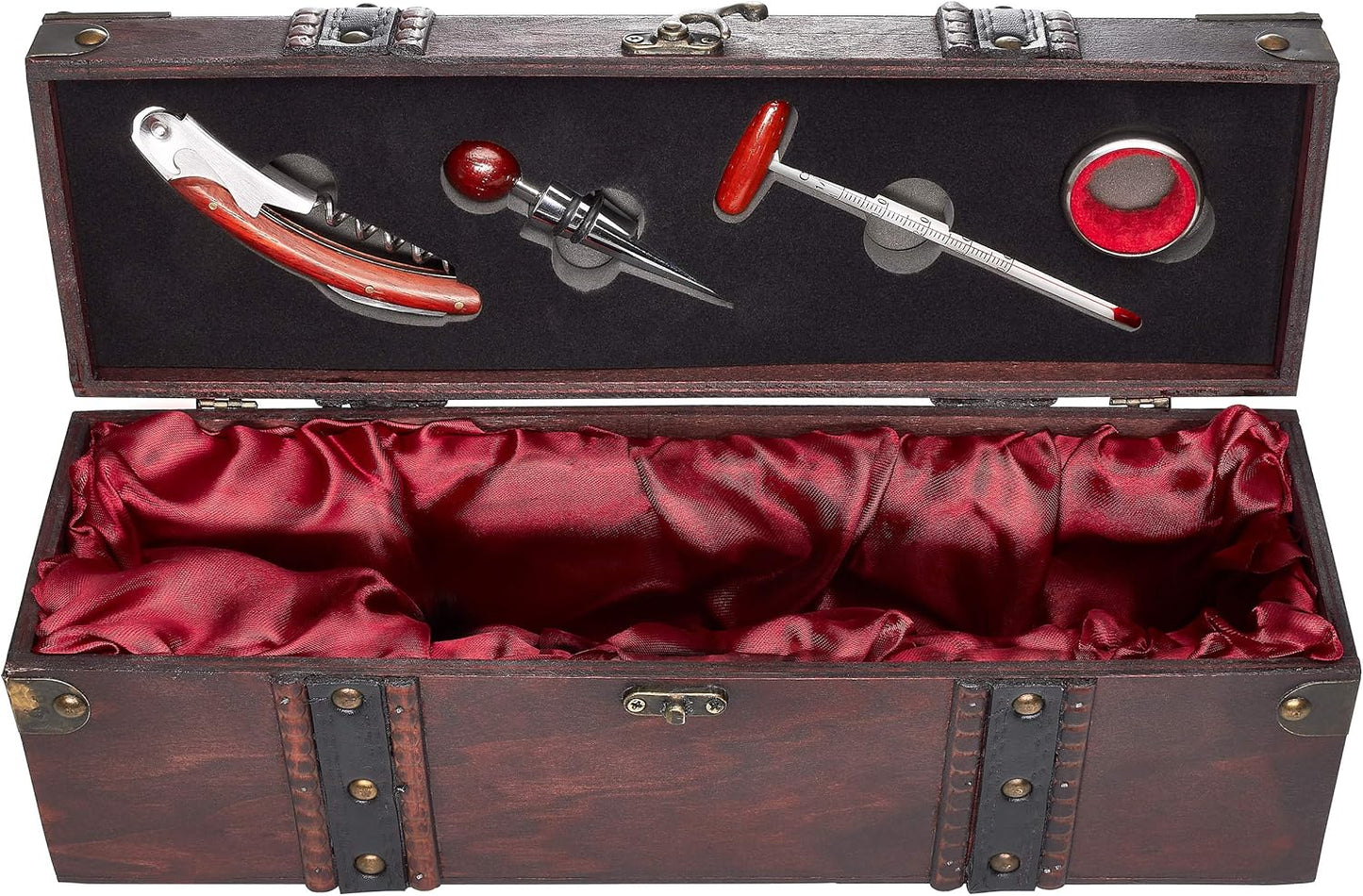 5-in-1 Sommelier Dekantier-Set mit Weinkiste