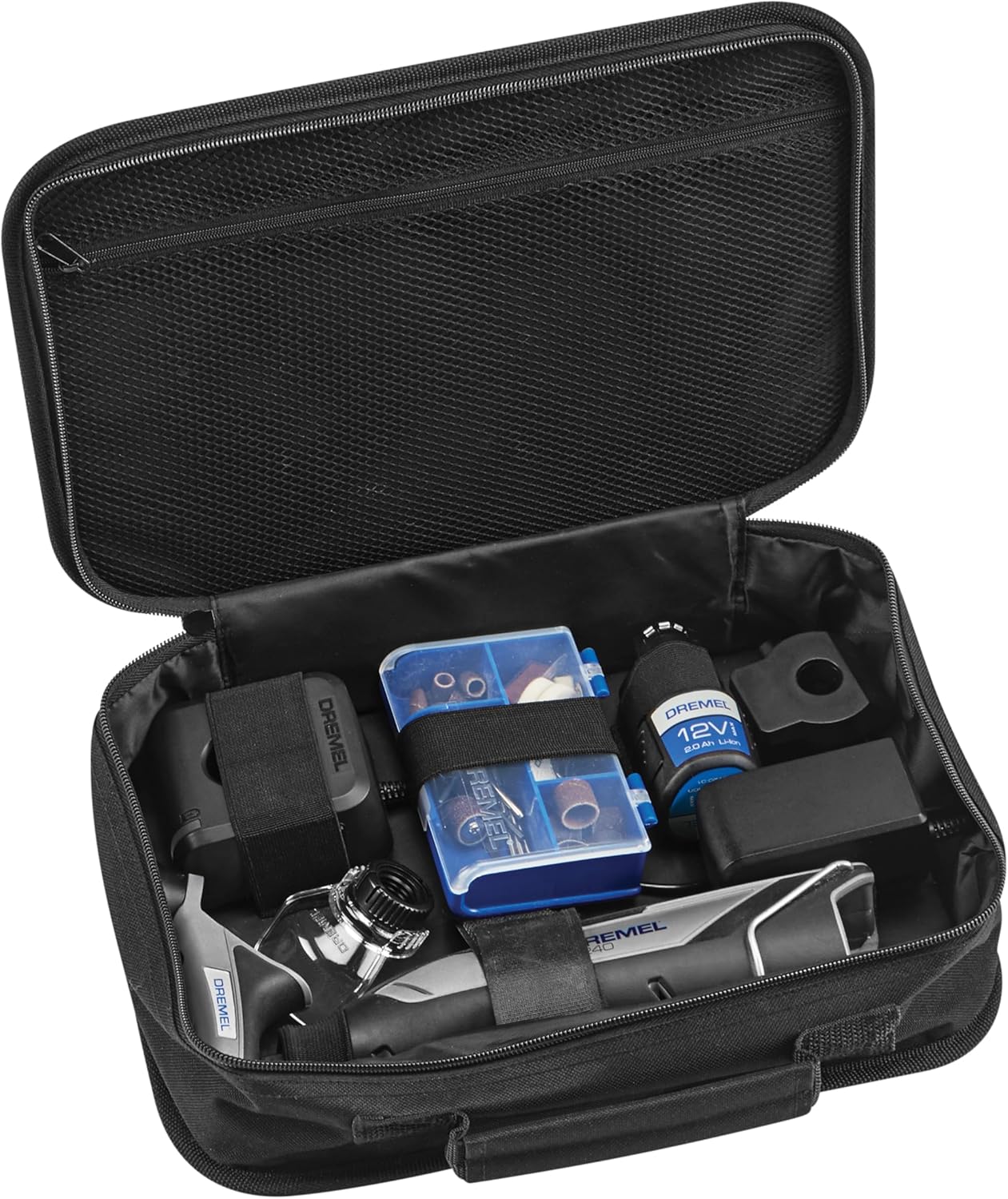 8240 Akku-Rotationswerkzeug Set mit Zubehör (45-teilig), Dremel 8240 3 Vorsätzen 45 Zubehören