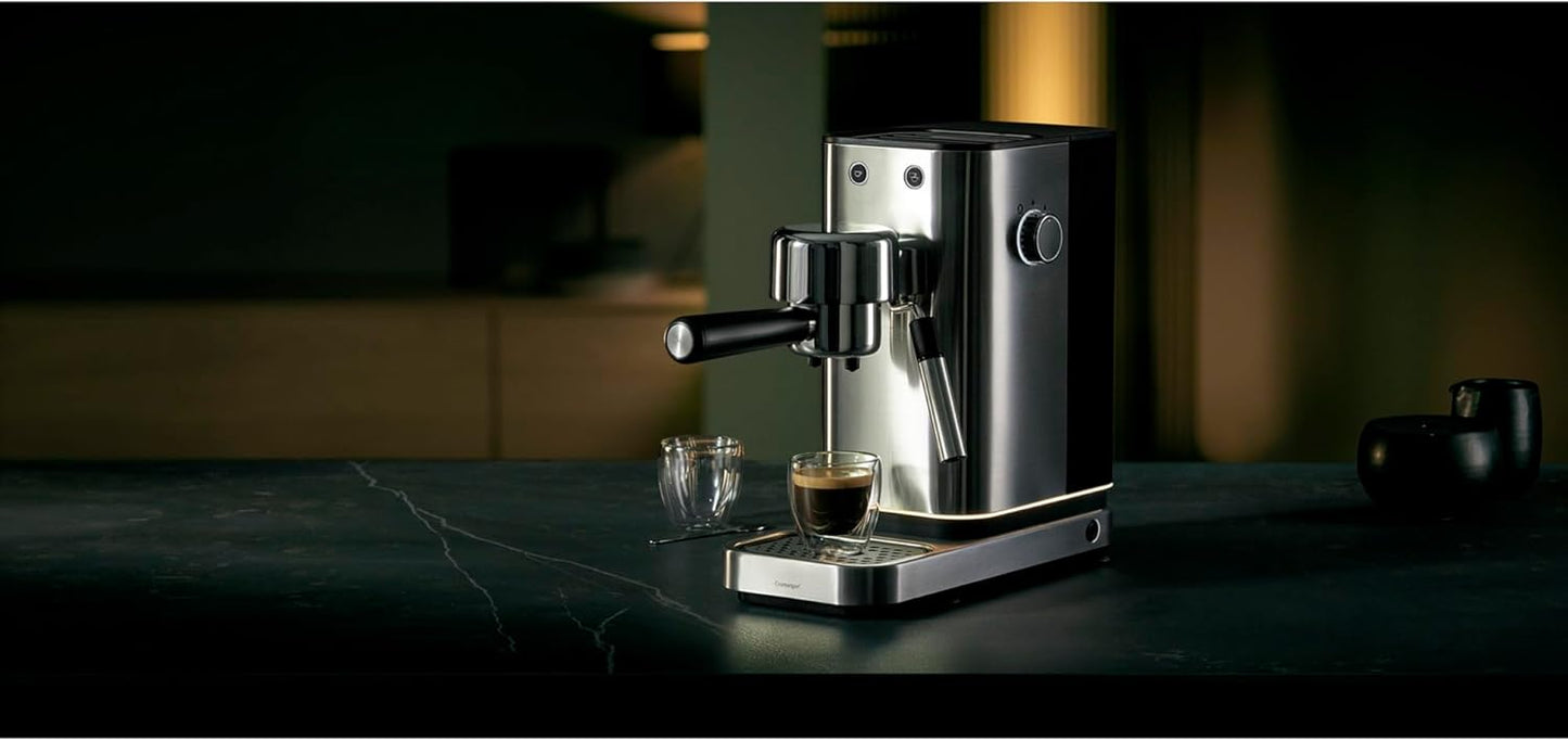 Espressomaschine Lumero mit Siebträger & Milchaufschäumer
