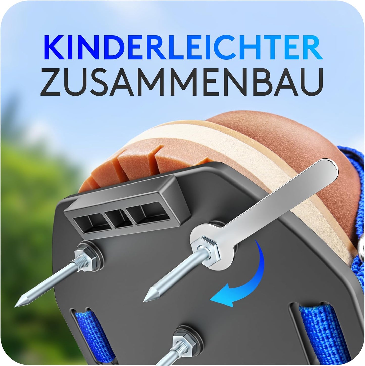 Nagelschuhe mit Klettverschluss, eine Nagellänge (lang)