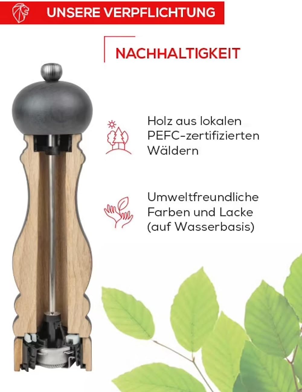 Salz- und Pfeffermühle Paris U-Select, Mühlen-Duo Schokolade
