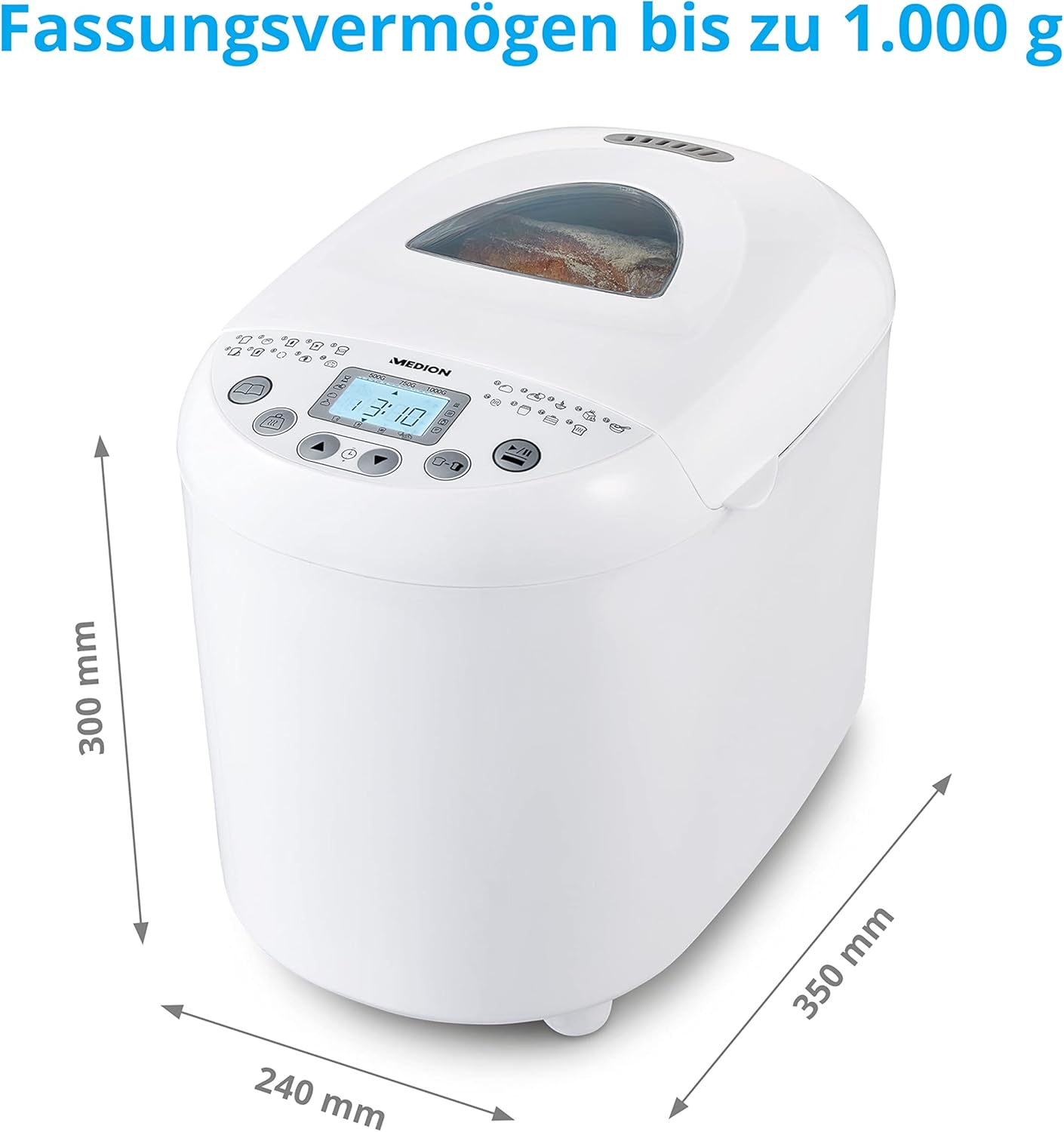 Brotbackautomat MD 11011 (19 Programme, 1000g)