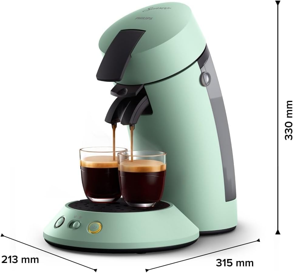Senseo Original Plus Kaffeepadmaschine mit Boost Technologie, Standard Wüsten Grün