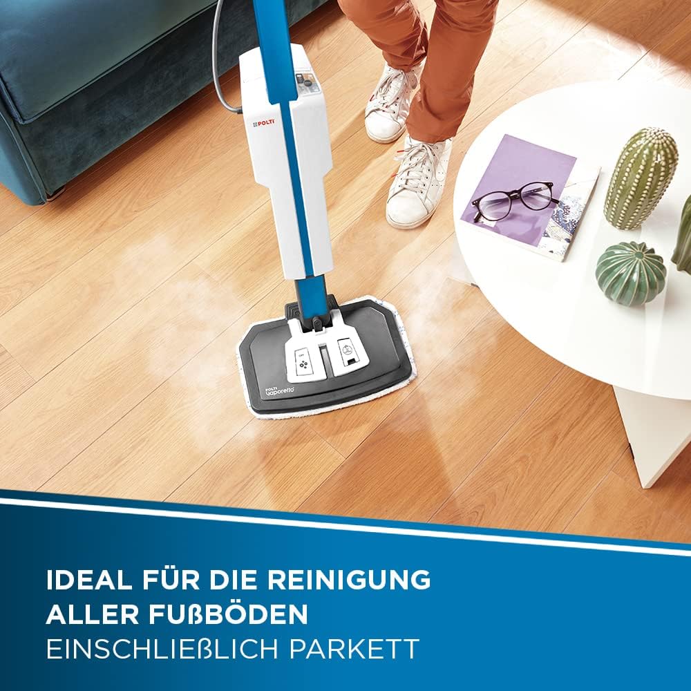 Vaporetto SV620 Style - Dampfbesen mit integriertem Handreiniger, Blau