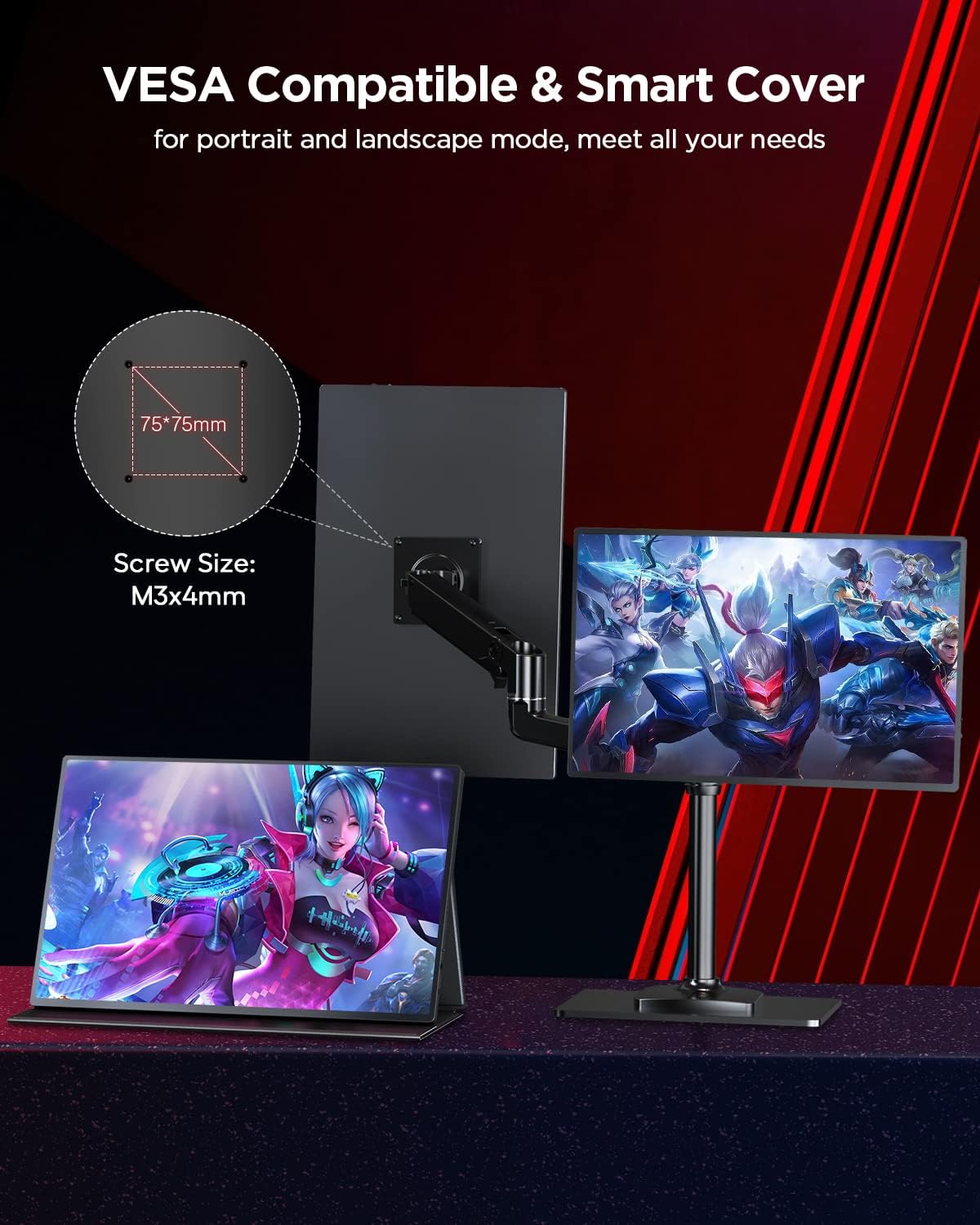 Tragbarer 2K Monitor, 2K 120Hz