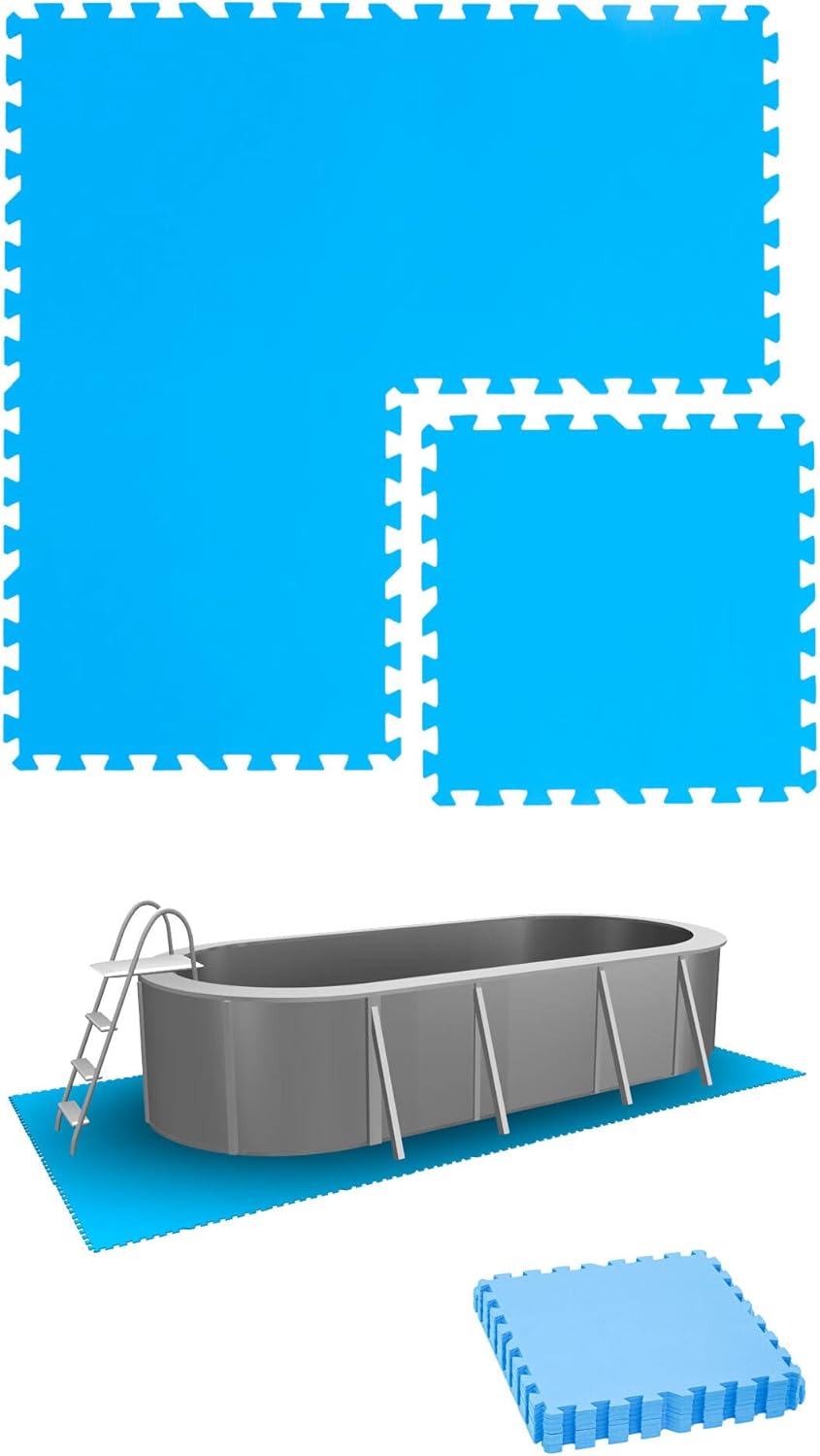 8-teiliges Poolunterlage Set (1,8m²), 98 x 194 cm