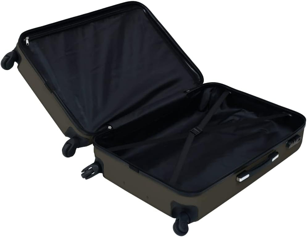 3-teiliges Hartschalenkoffer-Set, Anthrazit