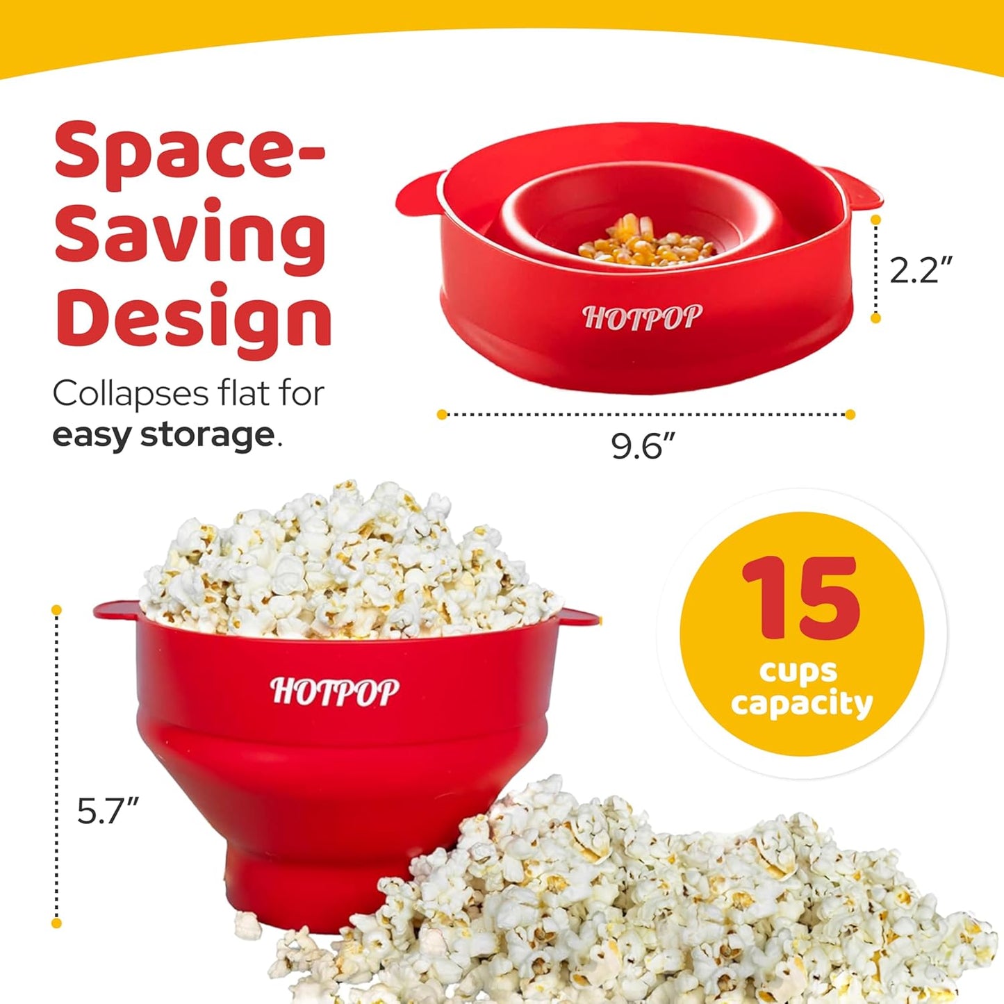 Mikrowellen-Popcorn-Popper, Rot