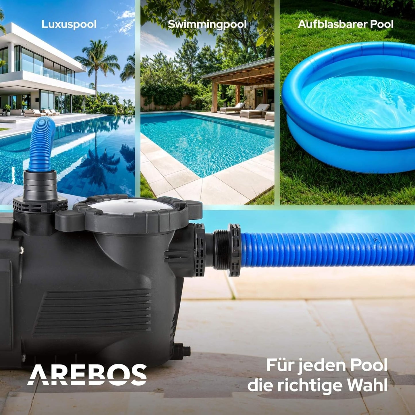 Schwimmbadpumpe für Sandfilteranlagen