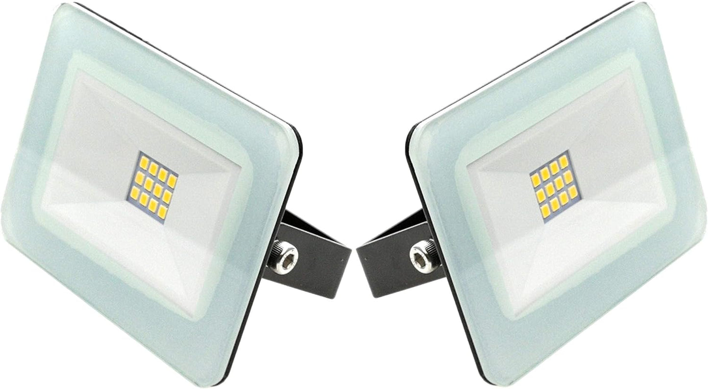 LED-Strahler, 2er Pack 10 Watt 6000k Tageslicht Weiss