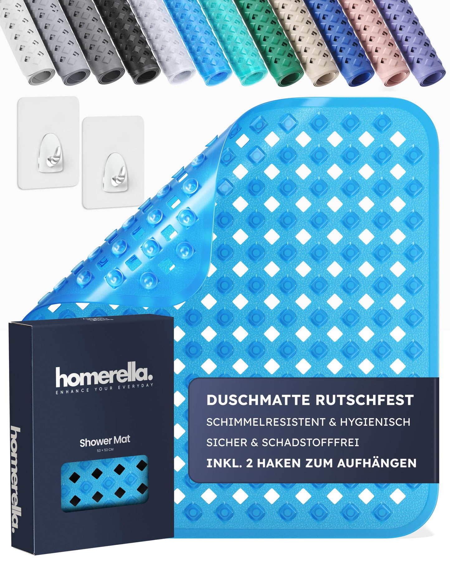 Duschmatte, Blau