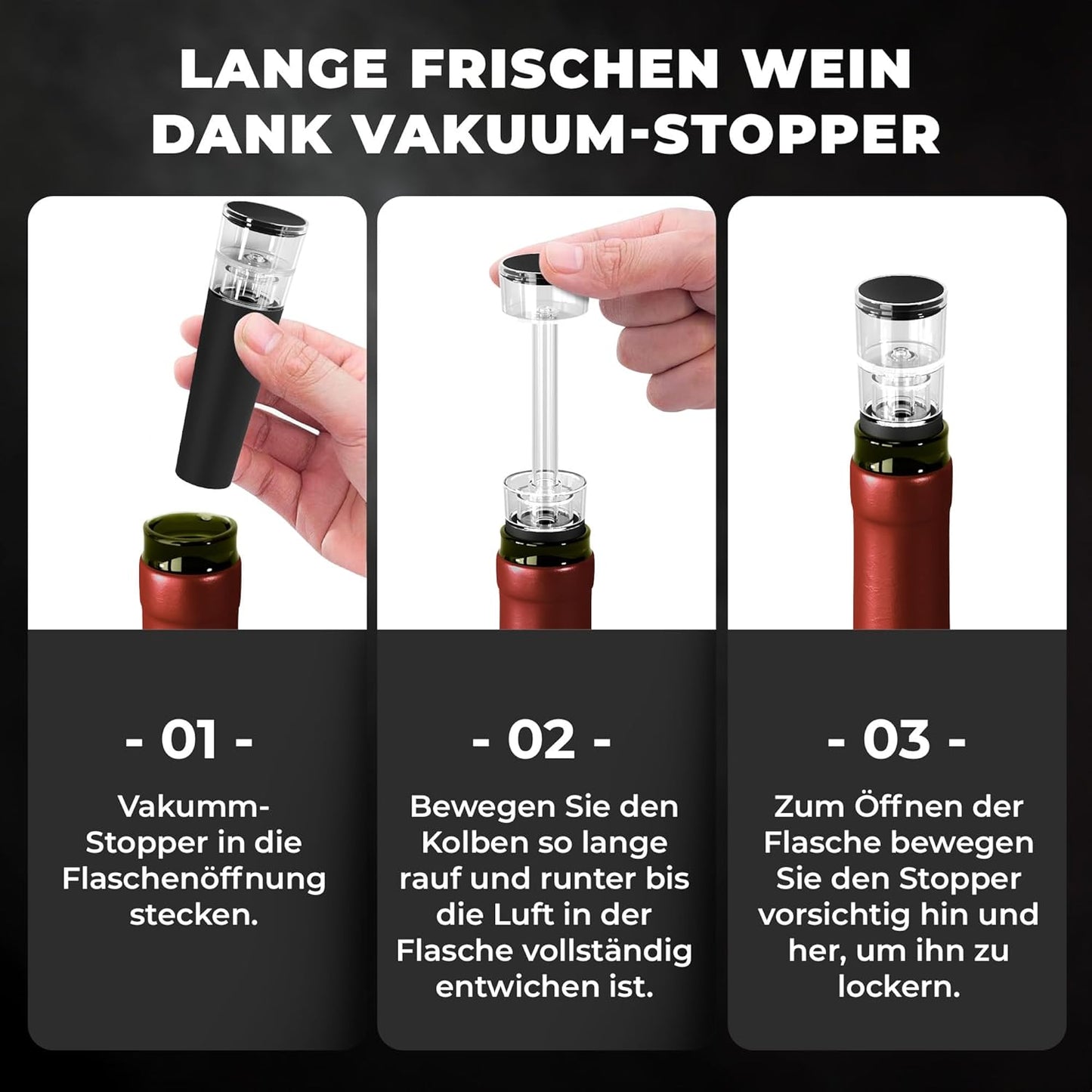 Weinkühler-Set mit Dekantier-Ausgiesser, Set mit 2 Kühlstäben