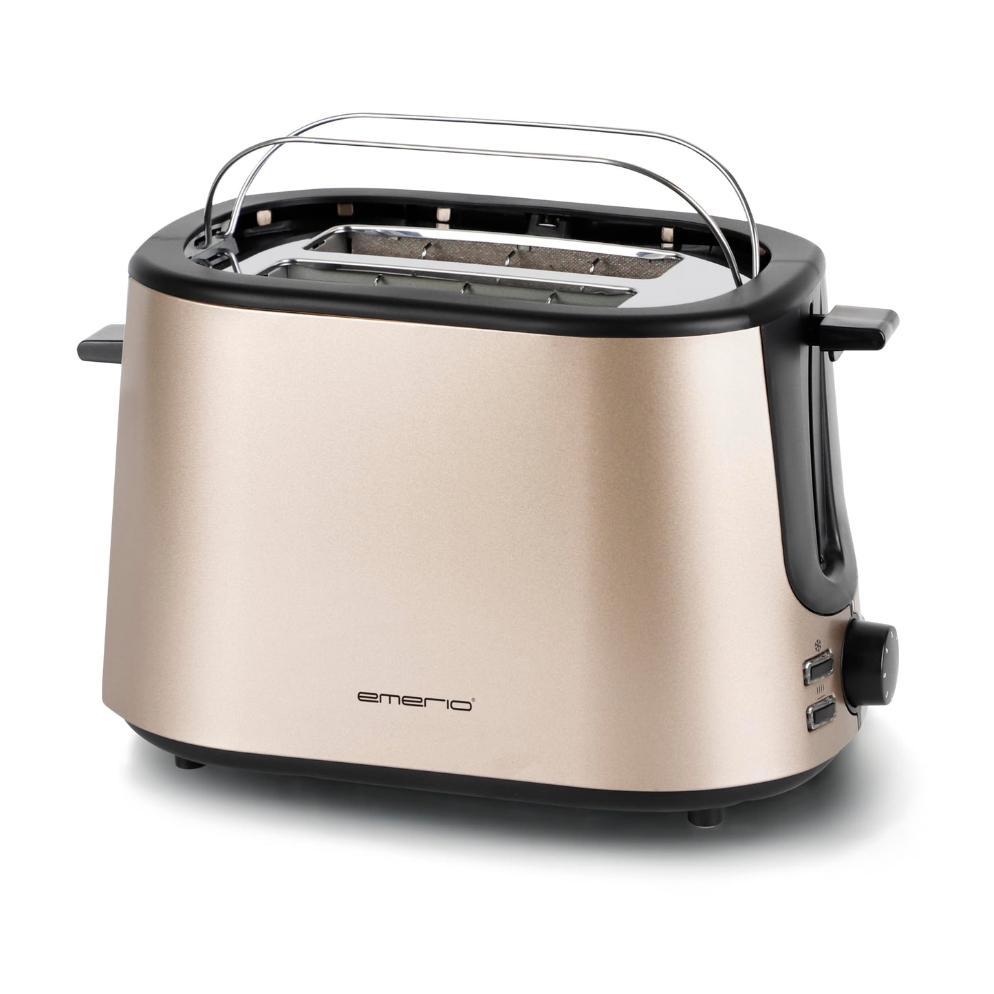 Edelstahl-Toaster mit Brötchenaufsatz, 2 Schlitze